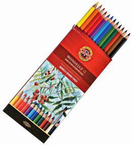 img 4 attached to KOH-I-NOOR Mondeluz watercolor pencils, 12 colors (3716012001KS) multicolor