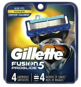 img 2 attached to 🪒 Optimal Shaving Experience: Gillette Fusion ProGlide Men's Razor Replacement Cassettes - 4 Pieces with 5 Blades and Precision Trimmer for Hard-to-Reach Areas