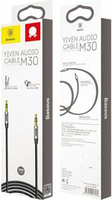 img 4 attached to AUX Cable 3.5mm - 3.5mm 1m Baseus Yiven Audio - Black/Silver (CAM30-BS1)