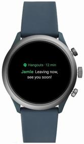 img 4 attached to 📶 Enhanced Wi-Fi NFC Enabled FOSSIL GEN 4 Sport Smartwatch 43mm - Smokey Blue Shade