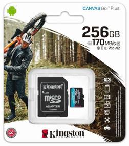 img 4 attached to 💾 Kingston Canvas Go! Plus microSDXC 256 GB: Class 10, V30, A2, UHS-I U3, R/W 170/90 MB/s with SD Adapter - Unbeatable Storage Performance!