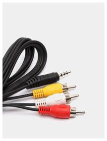 img 1 attached to Cord mini-jack 3.5 mm 4 pin TRRS - 3RCA 1.5m for Tricolor TV (cable jack - bells)