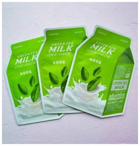 img 3 attached to A&quot;PIEU Masque of fabric with milk proteins and green tea extract Green Tea Milk One-Pack, 21 g, 21 ml