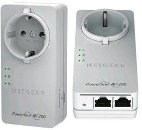 img 1 attached to NETGEAR powerline AV+ 200 nano set PLC adapter kit (2pcs included)