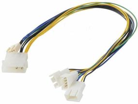 img 1 attached to Cable Akasa 4pin Molex + 4pin PWM - 3x 4pin PWM (AK-CB002), 0.3 m, black/yellow/blue/green