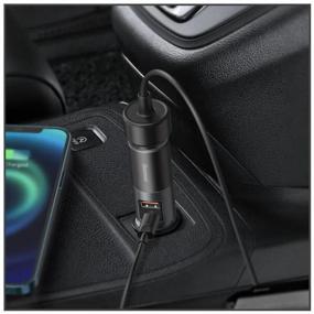 img 4 attached to Автомобильное зарядное устройство Baseus Share Together Fast Charge Car Charger with Cigarette Lighter Expansion Port U+C 120W Gray