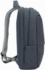 img 4 attached to Laptop backpack 17.3". RIVACASE 7567grey/darkblue