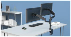img 4 attached to ONKRON G140 monitor mount 13"-32" desktop, 2 x 8 kg, gas lift, steel, black