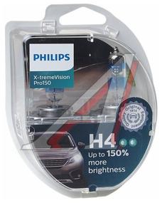 img 2 attached to Car halogen lamp Philips X-tremeVision Pro150 12342XVPS2 H4 12V 60/55W (P43t) P43t 3600K 2 pcs.