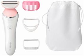 img 4 attached to Electric shaver for women Philips BRL140/00 SatinShave Advanced, white/pink