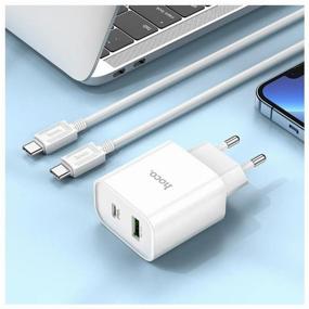 img 4 attached to Mains charger Hoco C80A Plus Rapido, 3A, PD20W, QC3.0 cable USB Type-C - USB Type-C, 1m, white