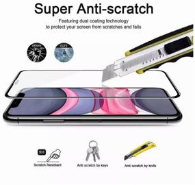 img 3 attached to Full Screen, Full Adhesive Black Protective Glass for iPhone 7/8/SE 2020/SE 2