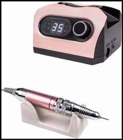 img 2 attached to 💅 ZS-717 Nail Drill Manicure and Pedicure Machine: 45000 rpm/min, 1 Piece (Pink) - Professional Nail Care Equipment