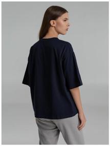 img 4 attached to Oversized T-shirt Slope, dark blue, size XS/S