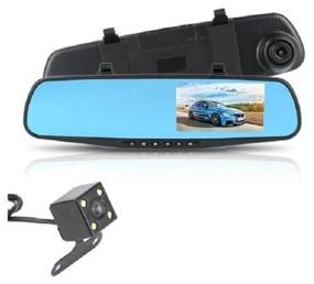 img 2 attached to Car Mirror DVR with Rear View Camera / Car Recorder / Car Rear View Mirror with 2 Cameras