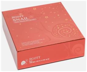 img 4 attached to Gift set for women with a snail Jigott Snail Moisture Skin Care 3 set Beauty box Korea