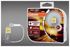 img 4 attached to Car halogen lamp OSRAM Fog Breaker 62151FBR H3 12V 55W PK22s 2600K 2 pcs.