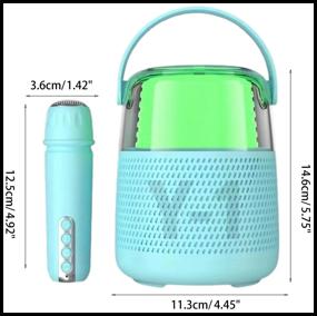 img 1 attached to Portable speaker Y-1, supports Bluetooth 5.0, Hi-Fi sound quality, wireless microphone, FM radio, karaoke black