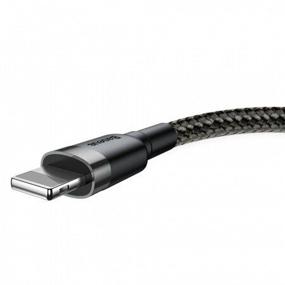 img 4 attached to Кабель Baseus Cafule special edition USB - Lightning (CALKLF), 2 м, 1 шт., черный/серый