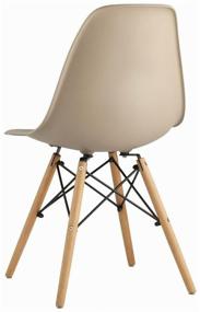 img 4 attached to Beige Eames DSW Chair STOOL GROUP - Solid Wood/Metal Construction