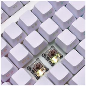 img 4 attached to Dark Project KD87A Optical USB Gateron Brown Game Keyboard, white, Cyrillic QWERTY
