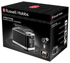 img 3 attached to Toaster Russell Hobbs 28091-56 Structure 2S Toaster Black