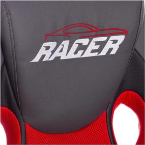 img 4 attached to Компьютерное кресло TetChair RACER new игровое, обивка: искусственная кожа/текстиль, цвет: металлик/красный