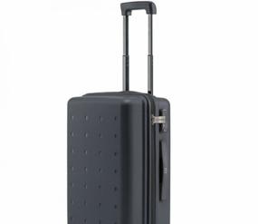 img 3 attached to Xiaomi suitcase, plastic, support legs on the side wall, corrugated surface, 36 l, black
