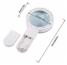 img 2 attached to Illuminated Magnifier / Manual Magnifier / LED Magnifier / Magnifying Glass for Reading and Crafts 30x