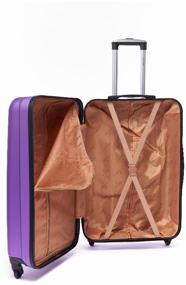 img 4 attached to Family suitcase on wheels L "Case Krabi BCP-12-02 (material: ABS plastic, combination lock, removable wheels, size S, Purple)