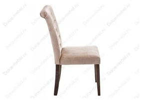 img 4 attached to Woodville Amelia chair, solid wood/textile, color: dark walnut/fabric beige