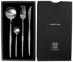 img 2 attached to Xiaomi Cutlery Set Maison Maxx Stainless Steel Modern Flatware 4pcs silver 4pcs