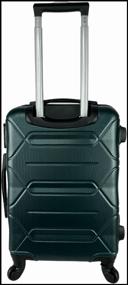 img 3 attached to Suitcase, Size S+, 45 litres, Dimensions: 60x38x23, removable wheels, combination lock, 4 wheels, color: Dark green