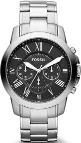 img 4 attached to Wristwatch FOSSIL Grant FS4736 quartz, chronograph, stopwatch, waterproof, arrow light, silver