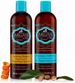 img 4 attached to Hask Hair Shampoo Argan Oil Repairing Strengthens & Restores With Argan Oil, 355 ml