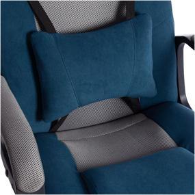 img 4 attached to Computer chair TetChair Driver 22 gaming, upholstery: textile/flock, color: blue/grey, 32/TW-12