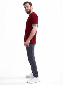 img 4 attached to T-shirt for men red cherry burgundy basic lightweight cotton AVANZADO