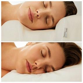 img 4 attached to Anti-age Beauty Sleep Omnia pillow: updated 3D shape, adjustable height, tencel pillowcase included