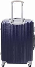 img 2 attached to TEVIN suitcase, ABS plastic, support feet on the side, waterproof, wear-resistant, 52 l, size S, dark blue