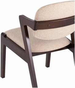 img 3 attached to Set of dining chairs 2 pcs VIVA, solid hevea (espresso), upholstered seat, beige