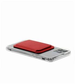 img 4 attached to 🎁 Premium Red MagSafe Wallet Phone Case with Cardholder - Eco-Leather Magnetic Card Holder for Bank Cards & Passes - Perfect Gift