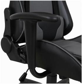 img 4 attached to 🪑 Brabix GT Racer GM-100 Gaming Chair: Black/Grey Imitation Leather Upholstery