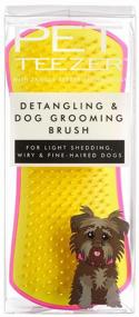 img 3 attached to PET TEEZER Detangling & Dog Grooming Brush, pink/yellow