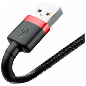 img 4 attached to Cable Baseus Cafule USB - Lightning, 1 m, black/red