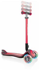 img 3 attached to Children's 3-wheel city scooter GLOBBER Elite Deluxe Lights, red