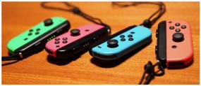 img 1 attached to Nintendo Switch Joy-Con controllers Duo, green/pink