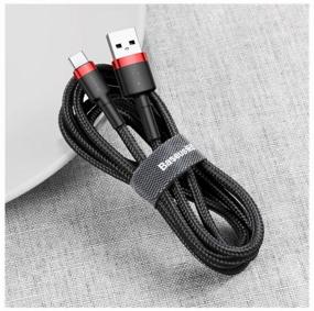 img 4 attached to Cable Baseus Cafule USB - USB Type-C, 1 m, black/red
