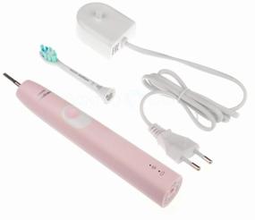 img 2 attached to 🎉 Enhanced Oral Care: Philips Sonicare ProtectiveClean 4300 HX6806/04 Sonic Toothbrush - Lovely Pale Pink Shade