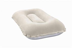 img 4 attached to 🌬️ Bestway Flocked Air Pillow 67121 - Inflatable Pillow, 42x26 cm: Expanding Comfort in Range