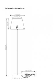 img 4 attached to Floor lamp Arte Lamp Elba A2581PN-1, E27, 60 W, armature color: bronze, shade/shade color: white